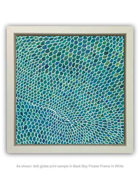 White Scales Diptych | Framed Giclee Print on Canvas